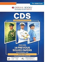 Oswaal Books CDS Year-wise 16 Solved Papers - English